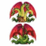 (image for) Three Headed Dragon Plastic Canvas Kit